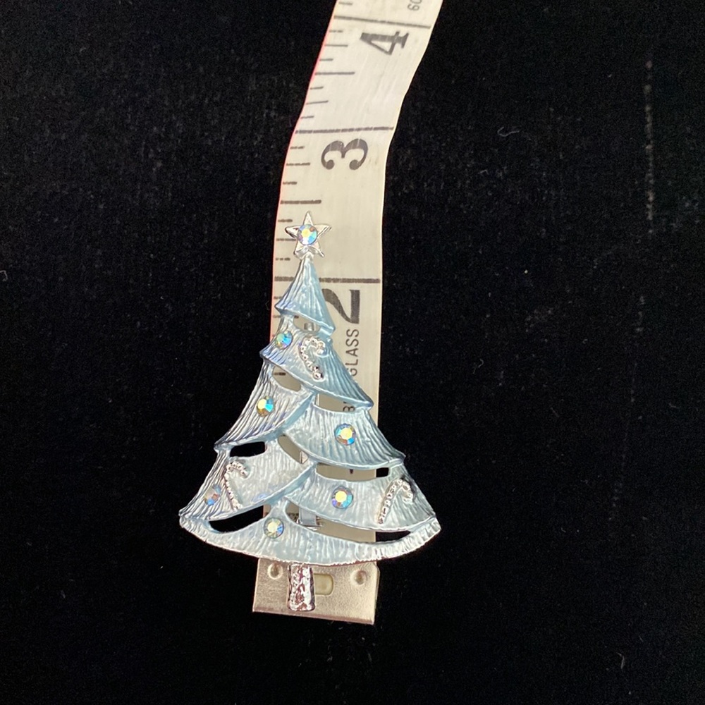 1960’s Bj Beatrix Jewelry Christmas Tree Brooch Pin Gem
